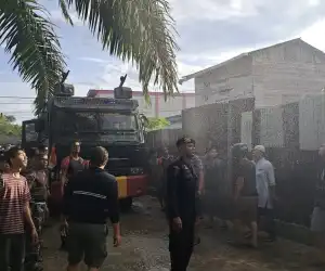 Tujuh Ruko Terbakar Di Subulussalam, Brimob Kerahkan Water Canon