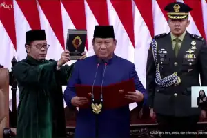 Prabowo dan Gibran Ucapkan Sumpah Jabatan Sebagai Presiden dan Wakil Presiden