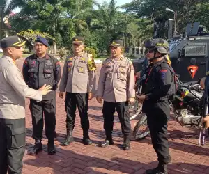 Kapolres Nagan Raya Sambut Personel BKO Satuan Brimob Polda Aceh