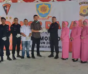 Semarakkan HUT Brimob Ke-79, Personel Brimob Laksanakan Donor Darah
