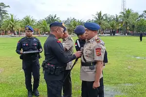 Satuan Brimob Polda Aceh Batalyon C Pelopor Melaksanakan Sertijab Danki