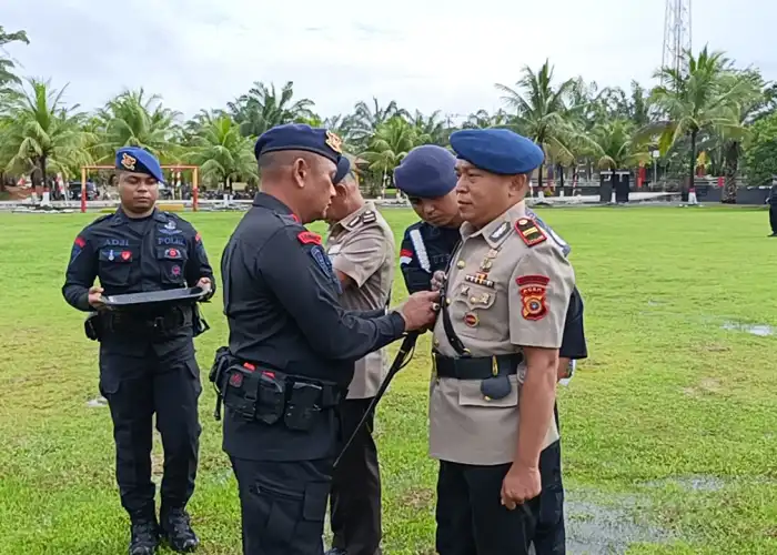 Satuan Brimob Polda Aceh Batalyon C Pelopor Melaksanakan Sertijab Danki