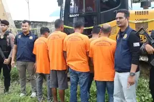 Polres Nagan Raya Tangkap 5 Orang Diduga Pelaku Penambangan Ilegal