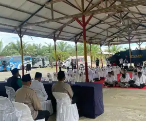 Calon Jamaah Haji Nagan Raya Laksanakan Manasik Haji Di Mako Brimob Batalyon C Pelopor