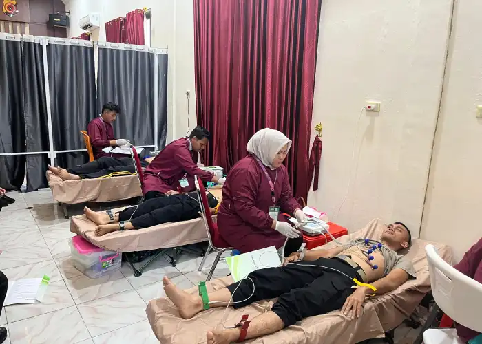 Brimob Aceh Gelar Pemeriksaan Berkala di Mapolres Nagan Raya