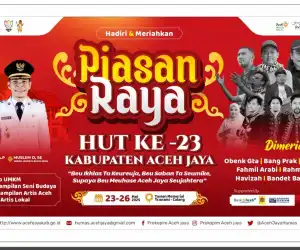 Rayakan HUT ke-23 dan 100 Hari Kerja SALEM, Pemkab Aceh Jaya Hadirkan Piasan Raya