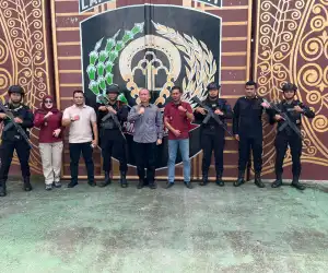 Personel Brimob Polda Aceh Laksanakan Patroli Harkamtibmas ke Lapas Kelas IIB Aceh Barat