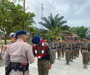Satuan Brimob Polda Aceh Batalyon C Pelopor Gelar Tradisi Penyambutan 20 Personel Baru