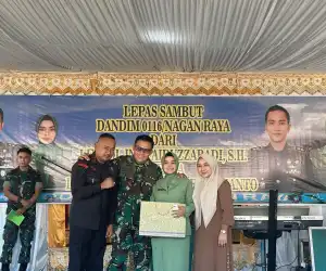 Komandan Batalyon C Pelopor Hadiri Acara Pisah Sambut Dandim 0116/Nagan Raya