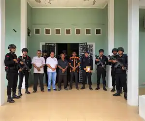 Brimob Aceh Laksanakan Patroli Kamandahan Jelang Peringatan MoU Helsinki dan HUT RI ke-80