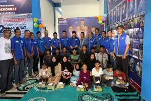 DPC Demokrat Nagan Raya Santuni Anak Yatim di Ajang Hut ke 24 Partai