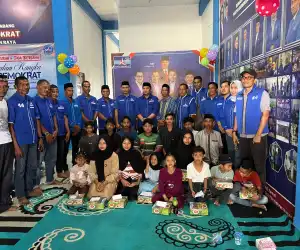 DPC Demokrat Nagan Raya Santuni Anak Yatim di Ajang Hut ke 24 Partai