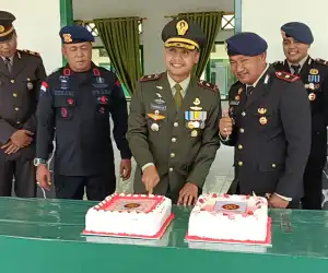 Perkuat Sinergi, Brimob Batalyon C Pelopor Kunjungi Yonif 856/Satria Bumi Sakti di Momen HUT TNI ke-80