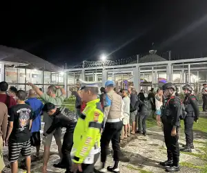 Komitmen Berantas Narkoba, Lapas Meulaboh Gandeng Brimob Batalyon C Pelopor Razia Blok Hunian