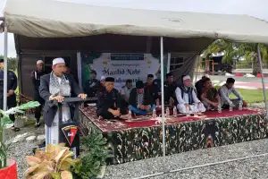 Brimob Batalyon C Pelopor Gelar Maulid Nabi Muhammad SAW, Pererat Silaturahmi dengan Masyarakat Nagan Raya