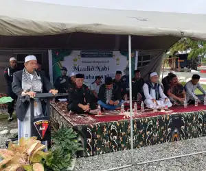Brimob Batalyon C Pelopor Gelar Maulid Nabi Muhammad SAW, Pererat Silaturahmi dengan Masyarakat Nagan Raya