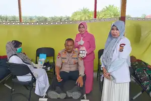 Peduli Sesama, Brimob Aceh Gelar Donor Darah Sambut HUT ke-80 Korps Brimob Polri