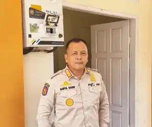 pol PP–WH Nagan Raya Tertibkan Hewan Ternak Berkeliaran di Kompleks Perkantoran Suka Makmue