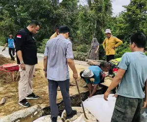 Penanganan Sementara Rampung, Jembatan Alue Siron Kembali Bisa Dilalui