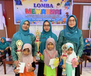 Ketua TP-PKK Nagan Raya Buka Lomba Mewarnai bagi Anak PAUD dan Disabilitas