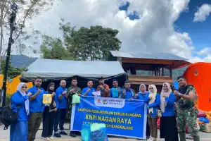 KNPI Nagan Raya Serahkan Bantuan Kemanusiaan ke Posko Banjir Beutong Ateuh