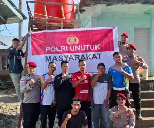 Sat Reskrim Polres Nagan Raya Bangun Sumur Bor untuk TPA Babul Jannah