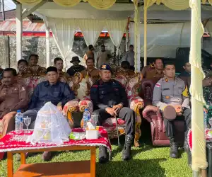 Sinergi TNI&ndash;Polri Menguat, Brimob Batalyon C Pelopor Ikuti Upacara TMMD ke-127
