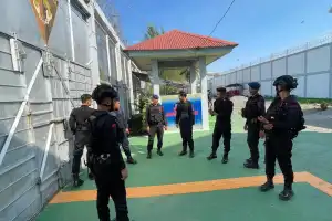 Antisipasi Gangguan Kamtibmas, Brimob Batalyon C Pelopor Patroli di Lapas Kelas IIB Meulaboh