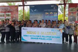 BSI Hadir di Mako Brimob Batalyon C Pelopor, Program E-mas Buka Jalan Personel Menuju Tanah Suci&nbsp;