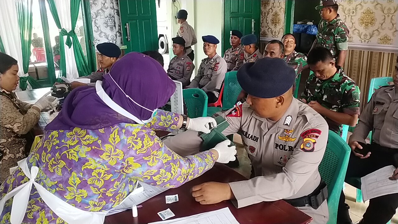 Brimob Aceh Ikut Donor Darah Dalam Rangka HUT TNI Ke-79