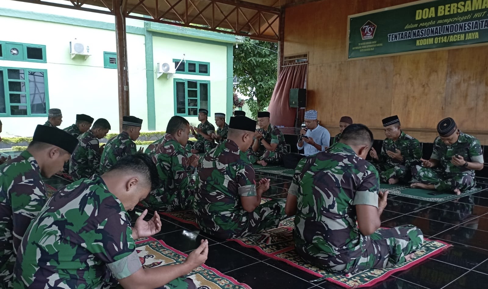 Sambut HUT TNI, Kodim Aceh Jaya Gelar Doa Bersama