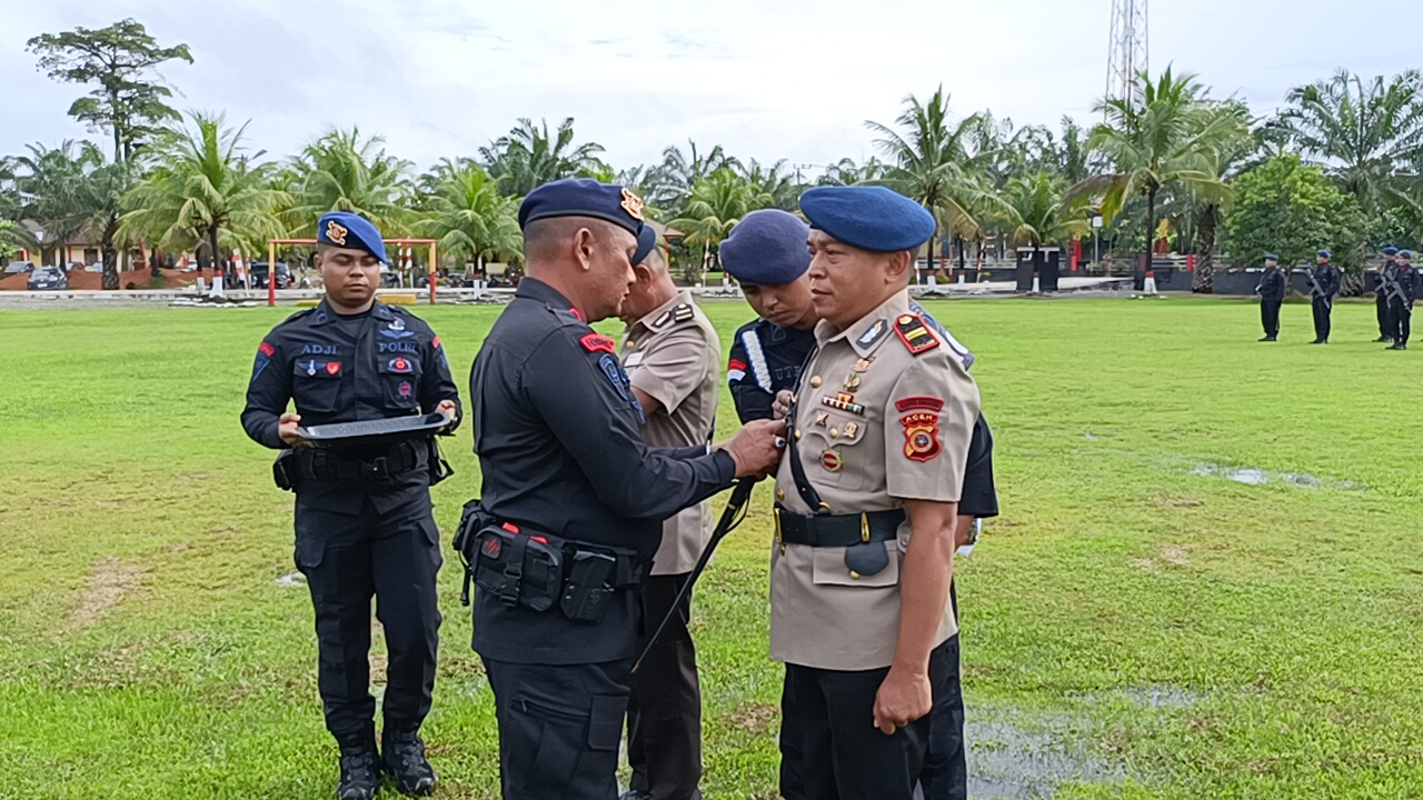 Satuan Brimob Polda Aceh Batalyon C Pelopor Melaksanakan Sertijab Danki