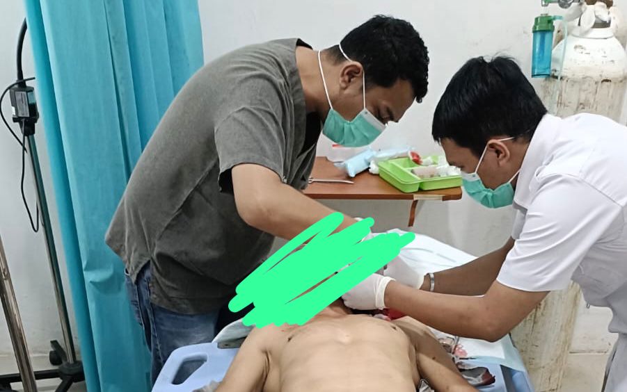 Warga di Nagan Raya Dibacok, Korban Mengalami Luka Dari Bahu Hingga Jari Tangan Yang Nyaris Putus