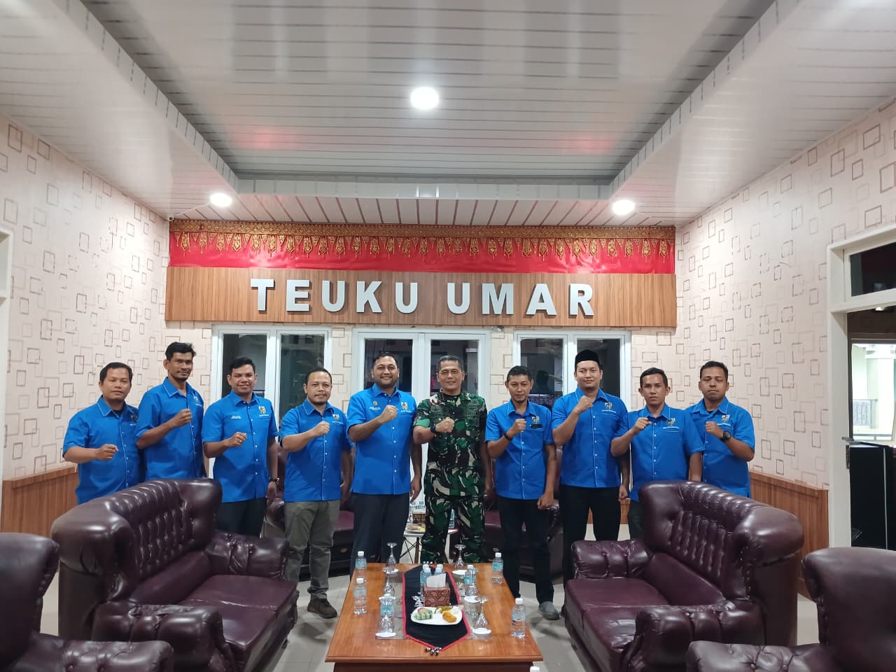 Menyambut HUT RI Ke-80 dan Peringati Damai Aceh, KNPI Nagan Raya bersilaturahmi dengan Danrem 012/TU