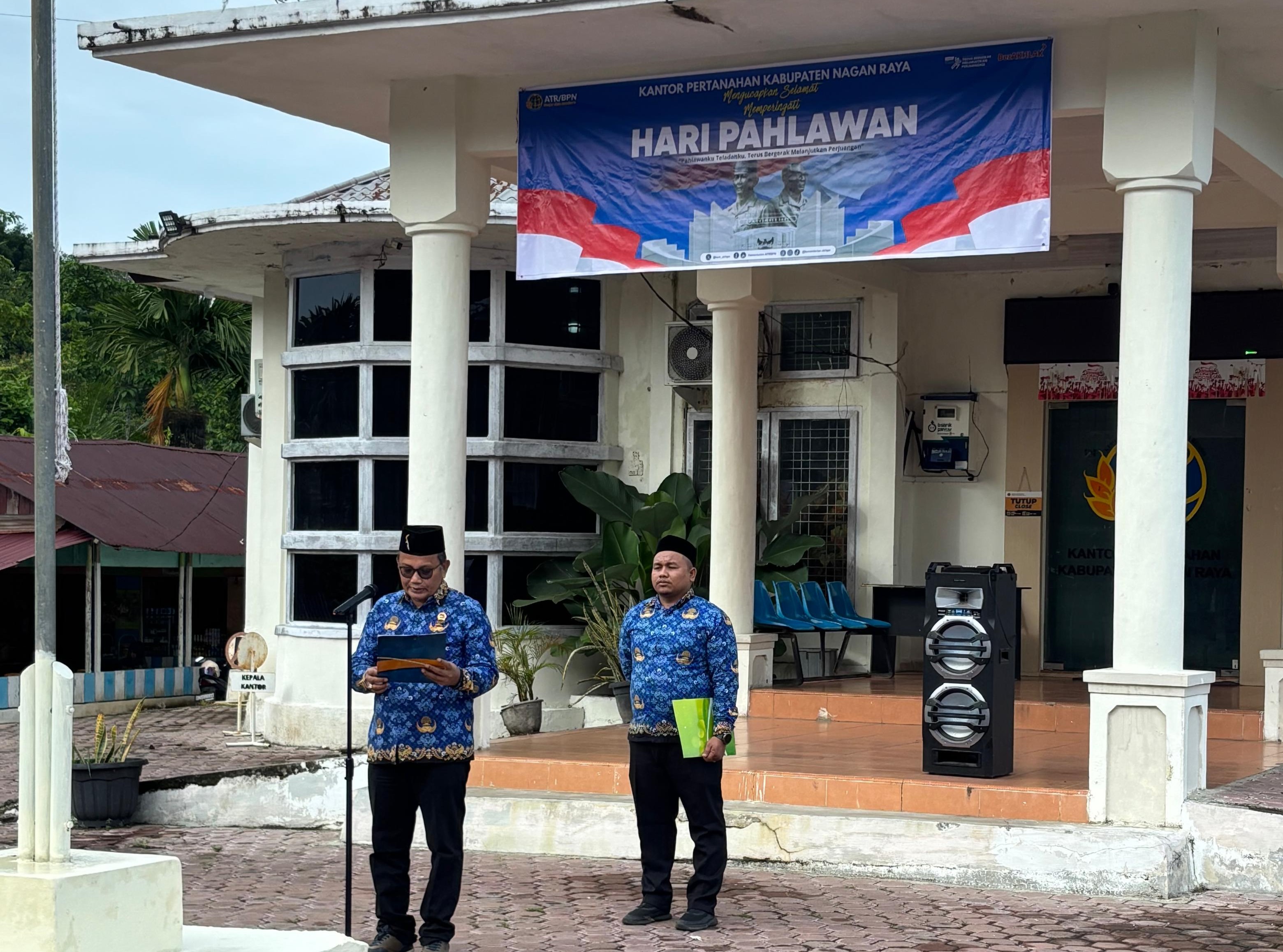 Kantor Pertanahan Kabupaten Nagan Raya Gelar Upacara Peringatan Hari Pahlawan ke-80 Tahun 2025