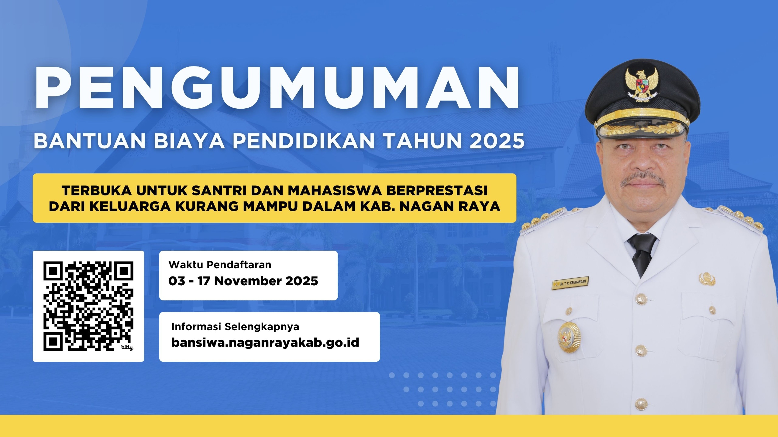 Pemkab Nagan Raya Buka Pendaftaran Bantuan Biaya Pendidikan bagi Santri dan Mahasiswa Berprestasi