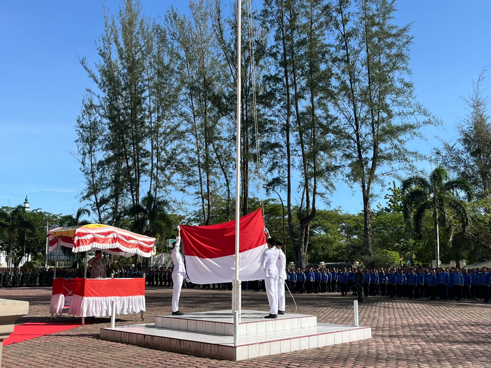 Semangat Kebangsaan Menggema, Brimob Batalyon C Pelopor Ikuti Upacara Hari Lahir Pancasila